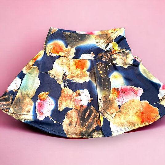 NAVY WATERCOLOR SKIRT