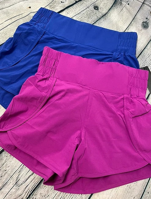 HIGH WAISTED SHORT W INNER PANTY PURPLE