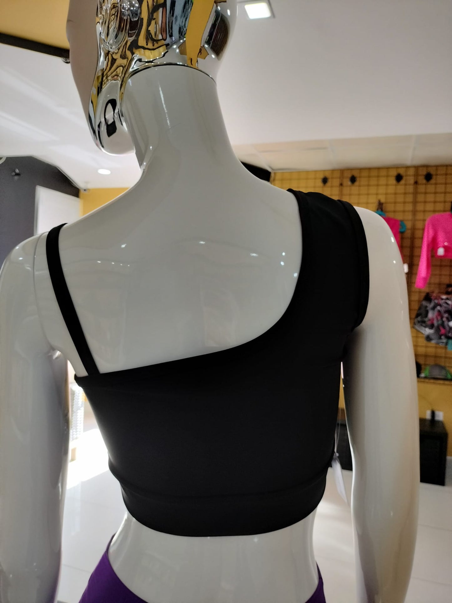 TOP ONE SHOULDER BLACK T01