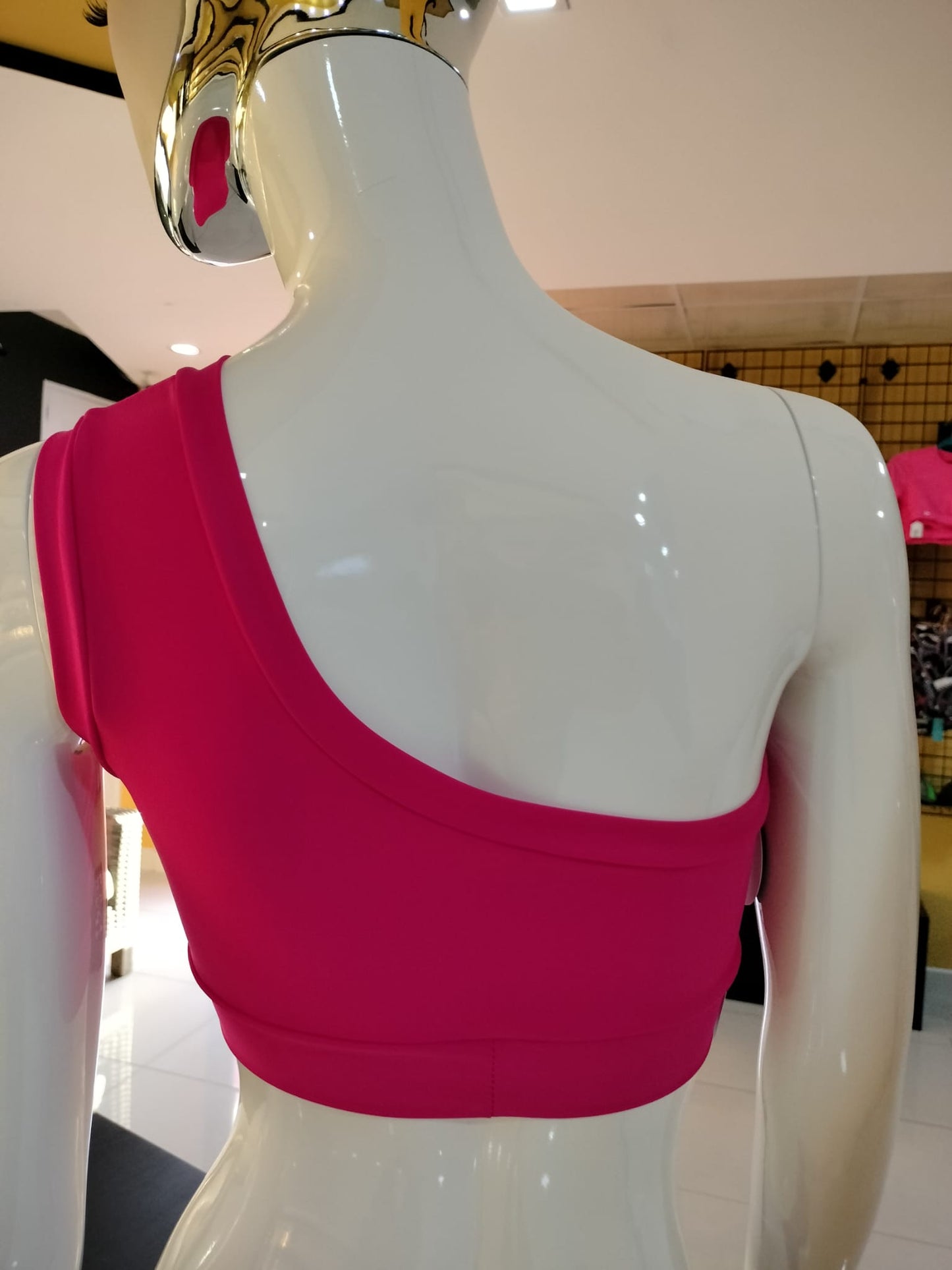 TOP ONE SHOULDER FUSHIA T03